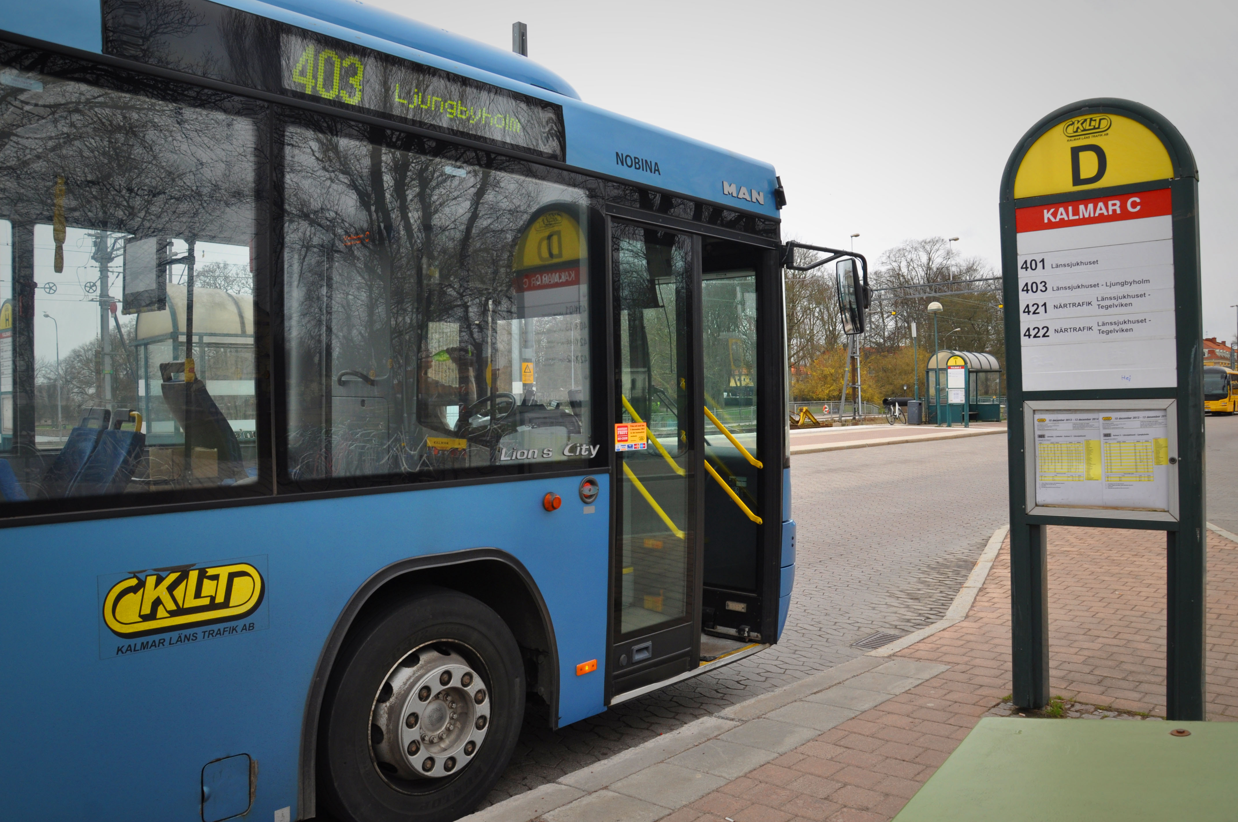 Buss på Kalmar centralstation.